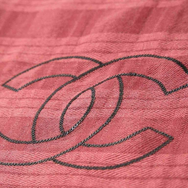 Chanel Vintage Sequin Logo Patterned Scarf