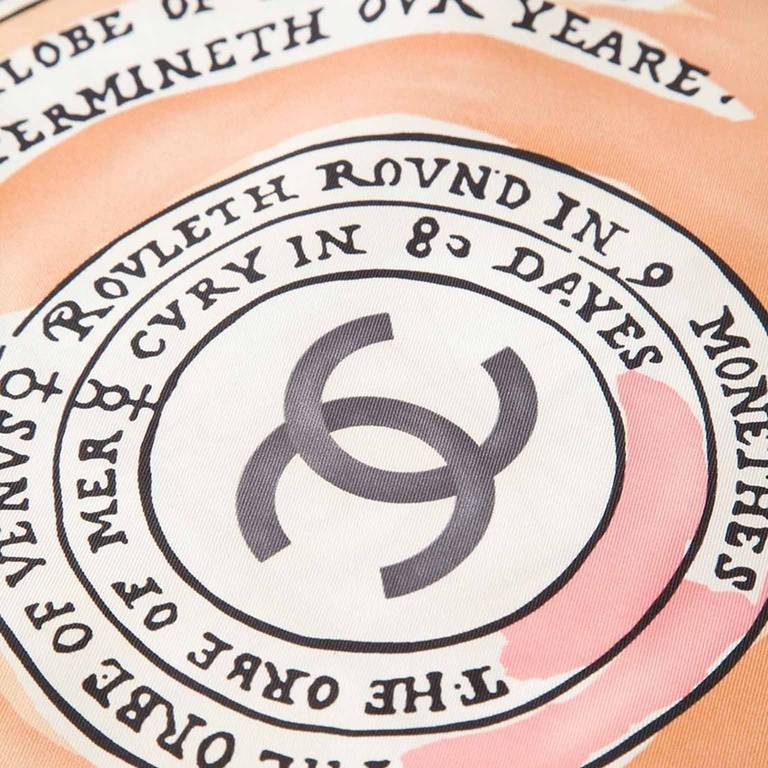 Chanel Vintage Logo Print Scarf In Excellent Condition In London, GB