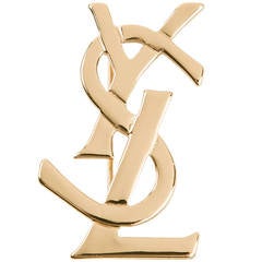 Yves Saint Laurent Vintage Logo Brooch