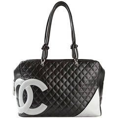 Vintage Chanel Qulited 'Cambon' Extra Large Tote Bag