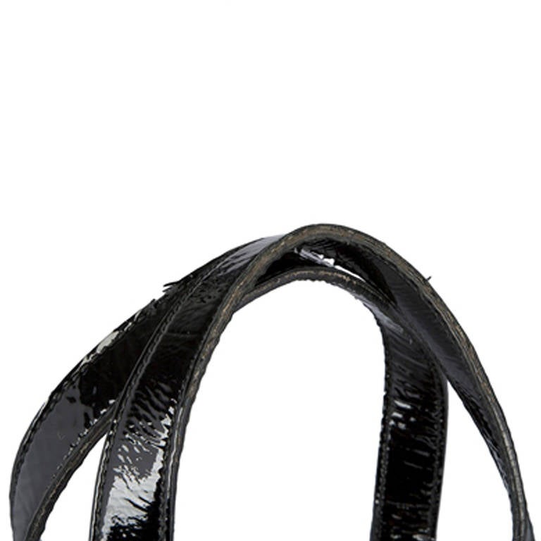 Black Yves Saint Laurent Patent Muse Bag