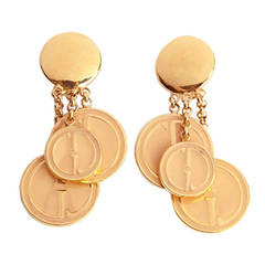 Gucci Vintage Coin Earrings