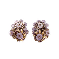 Stanley Hagler 1950s Floral Earrings 11