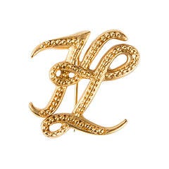 Karl Lagerfeld Initials Brooch 6