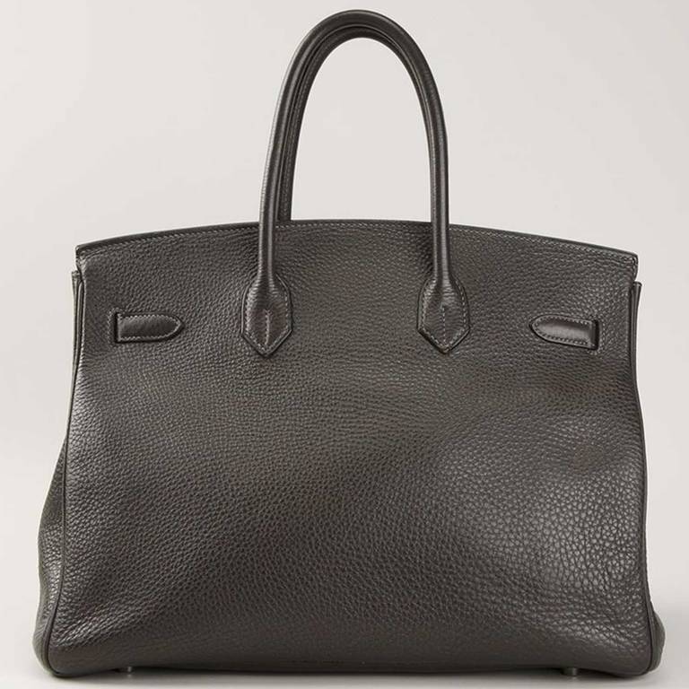 Hermès 35cm Birkin Graphite Bag. In Excellent Condition In London, GB