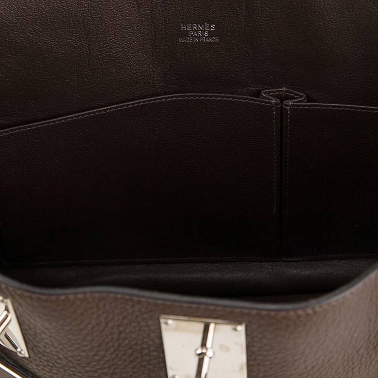 Hermès 35cm Jypsiere Brown Bag In Excellent Condition In London, GB