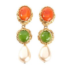 Chanel Vintage Pendant Clip-On Earrings 7