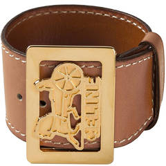 Céline Vintage Buckled Cuff Bracelet 6