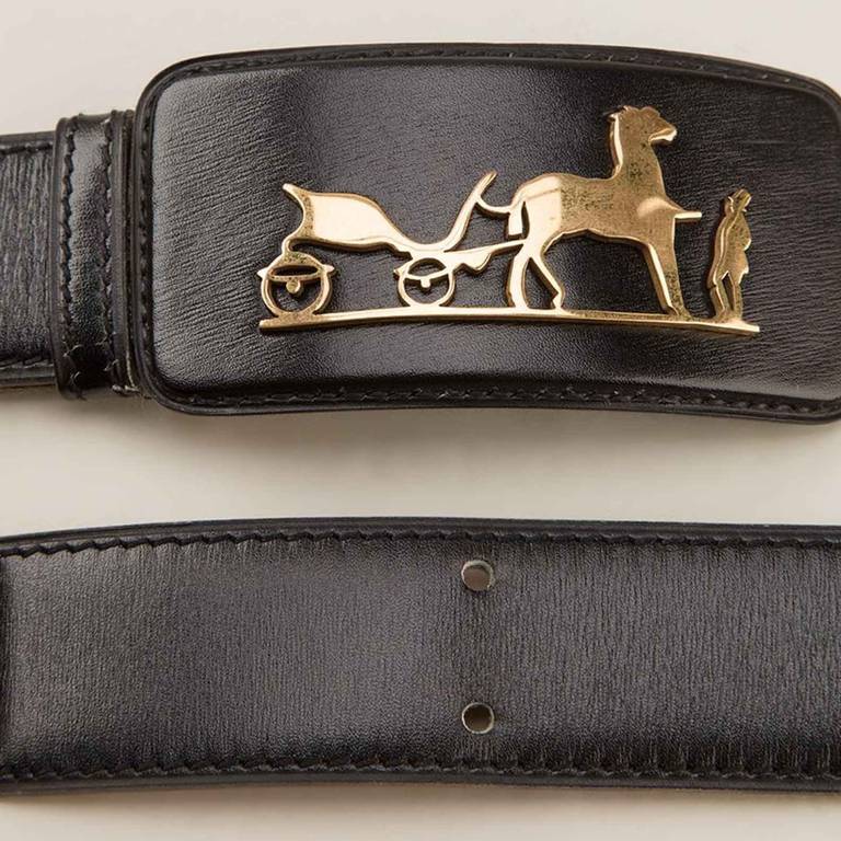 Hermès Signature Equestrian Motif Belt In Excellent Condition In London, GB