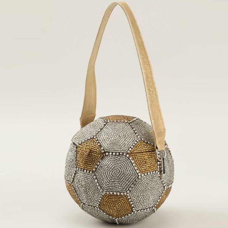 Vintage Embellished Football Bag In Excellent Condition In London, GB