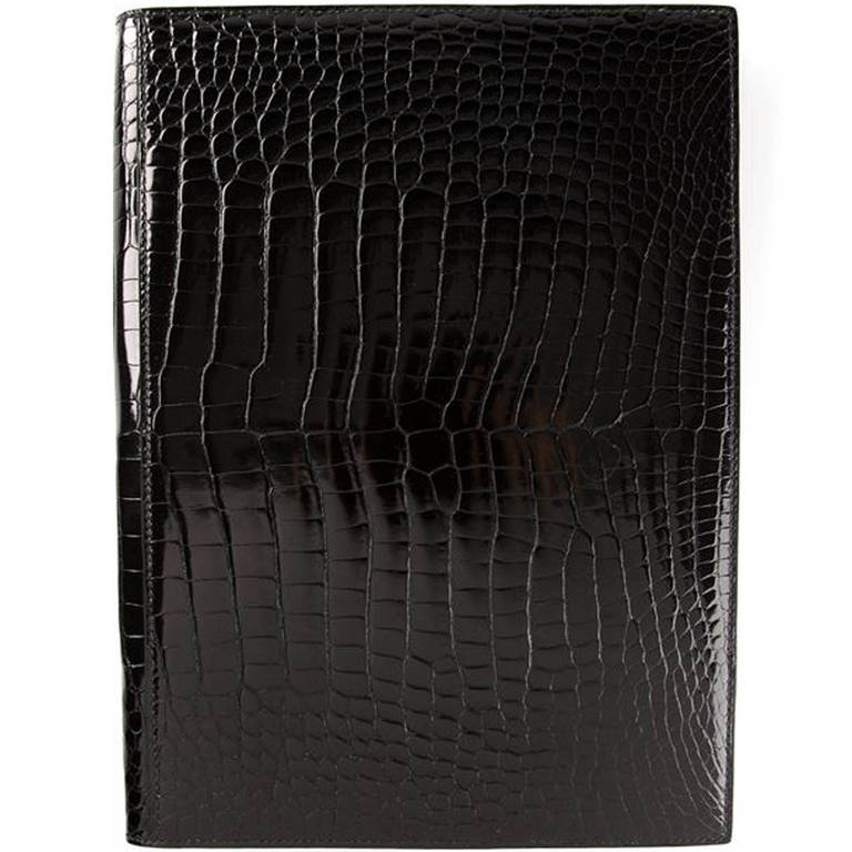 Hermès Special Order Crocodile Leather Notepad