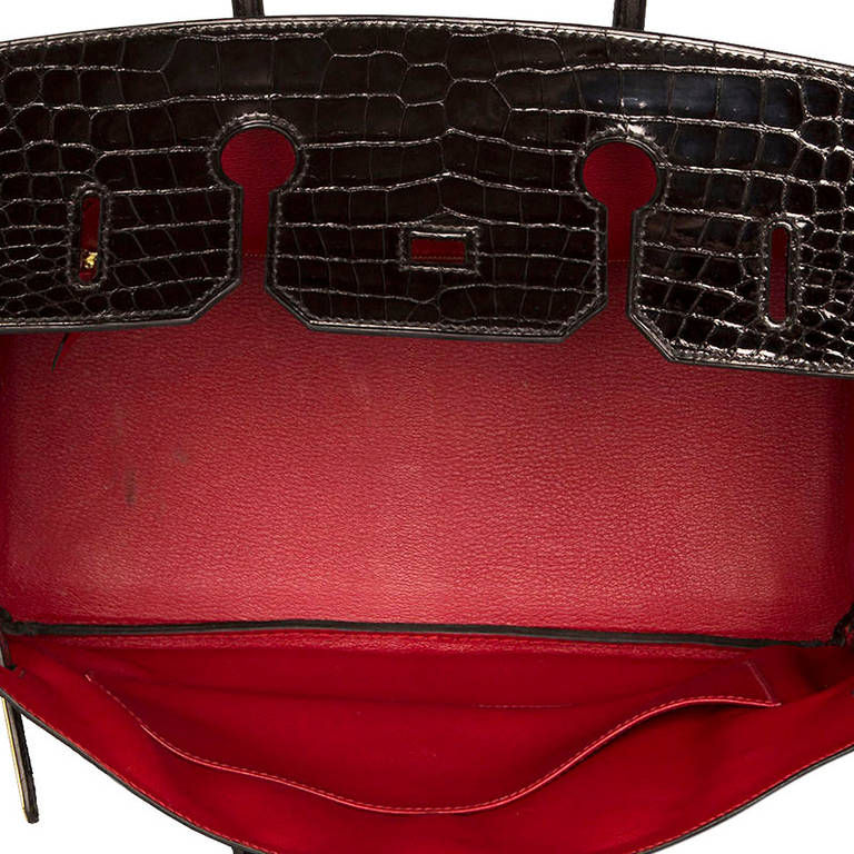 Hermès 35cm Black Crocodile Birkin Bag 2