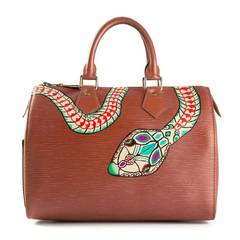 Louis Vuitton Hand Painted Epi Speedy Bag