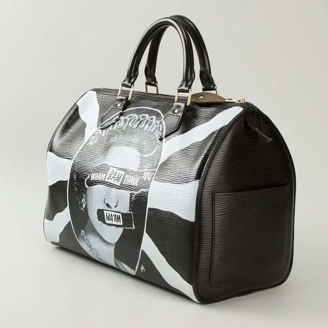 Louis Vuitton Hand Painted Black Epi Speedy Bag at 1stdibs