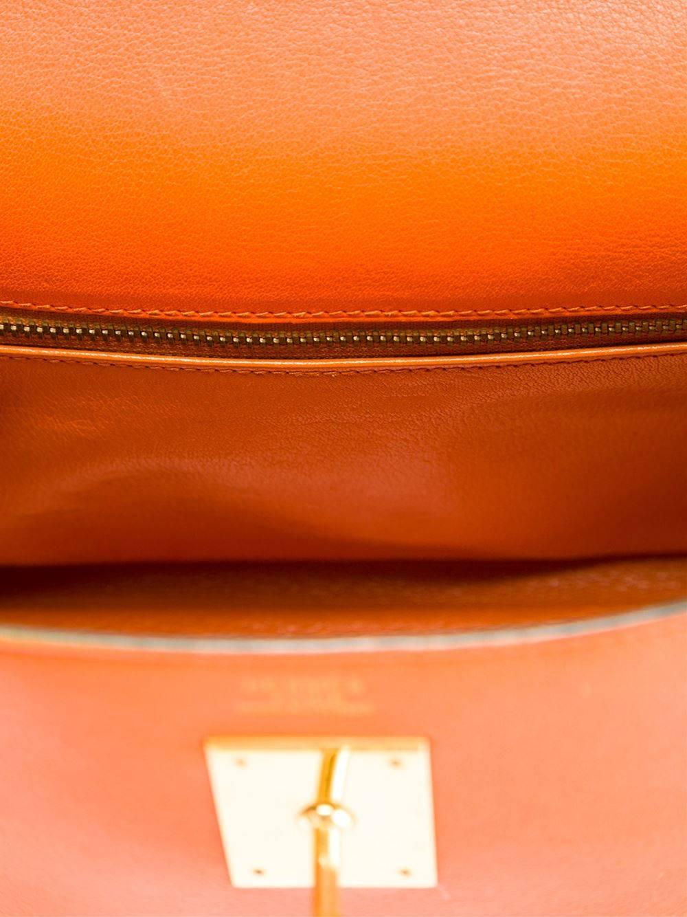 Hermes Orange 32cm Kelly Bag 2