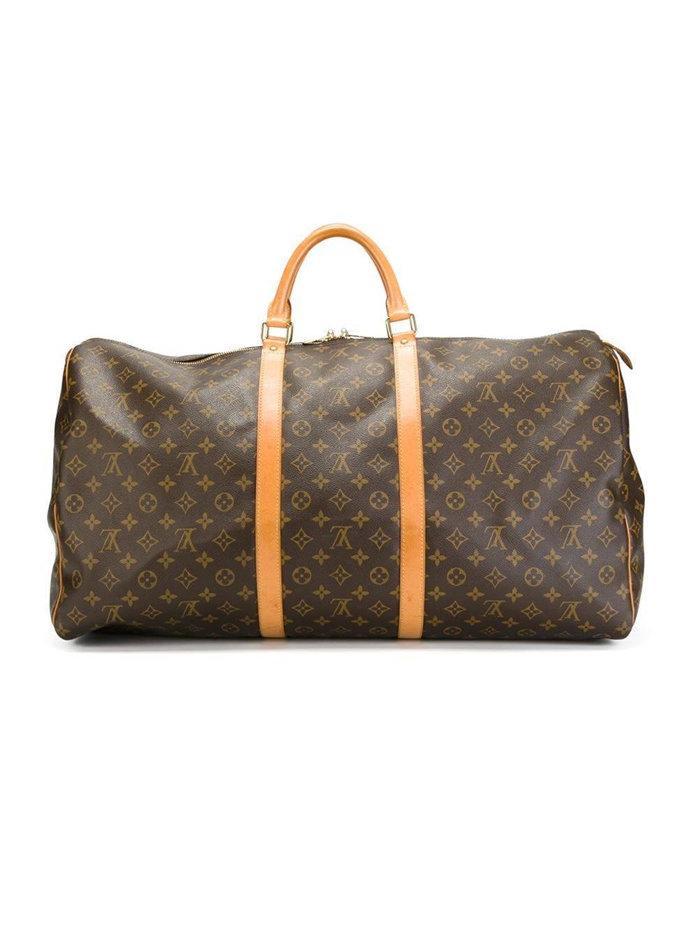 Brown Louis Vuitton Vintage  'Speedy' Travel Bag