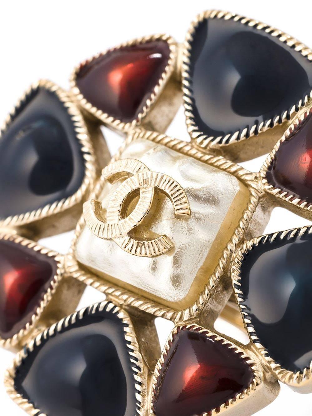 Women's Chanel Embellished Logo Ring