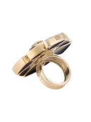 Chanel Vintage Logo Cabochon Cocktail Ring