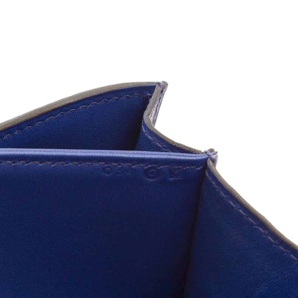 Hermes Electric Blue Alligator Constance Clutch Wallet 24cm 2