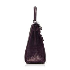 Hermes Amethyste (Purple) Alligator Kelly 2 Retourne 35cm