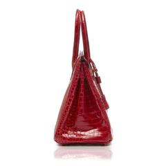 Hermes Braise Red Crocodile Birkin 30cm