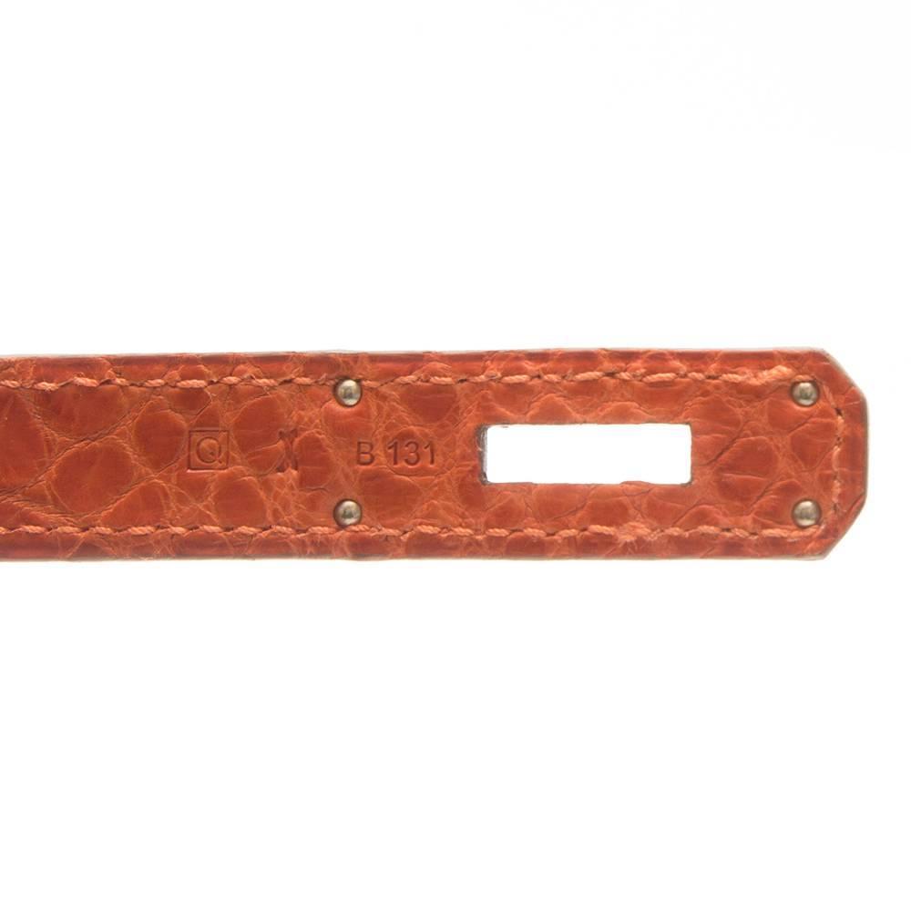 Hermes Orange Crocodile Birkin 35cm For Sale at 1stdibs  