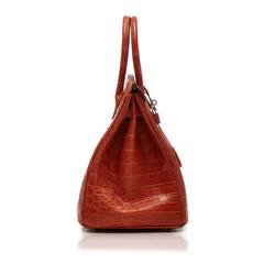 Hermes Orange Crocodile Birkin 35cm