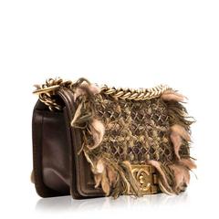 Chanel Dark Green Tweed Boy Bag