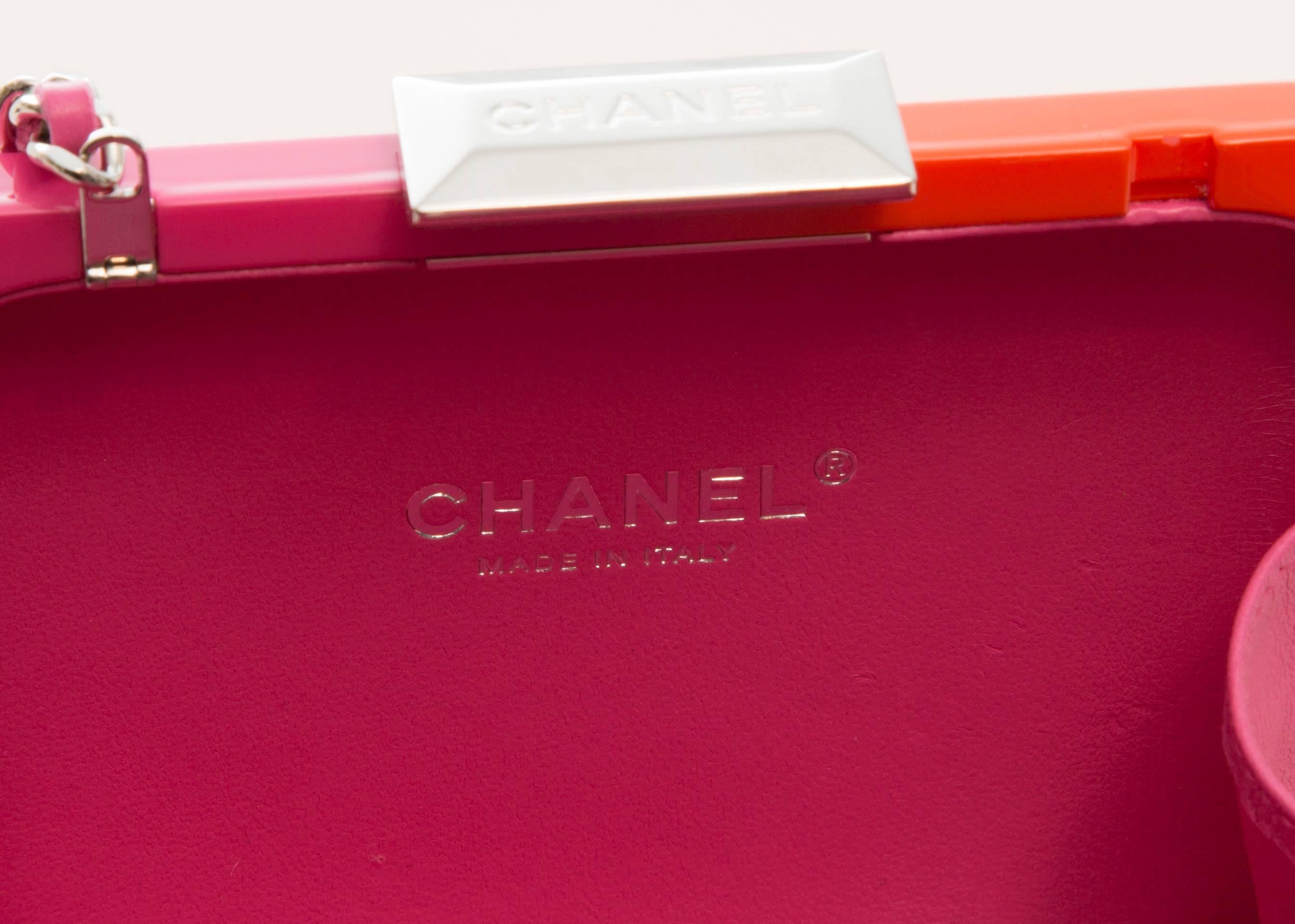 Chanel Pink and Orange Box Bag 1