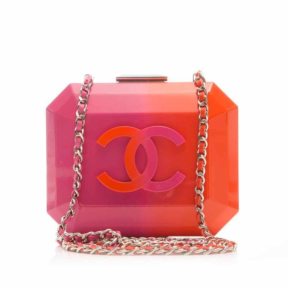 Chanel Pink and Orange Box Bag 3