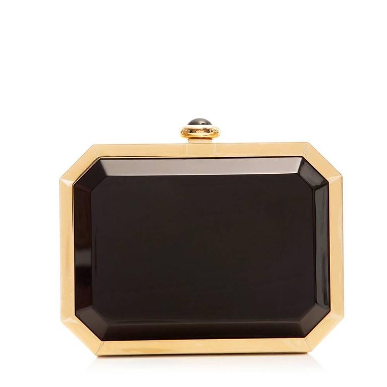 Chanel Gold and Black Transparent Box Bag at 1stDibs