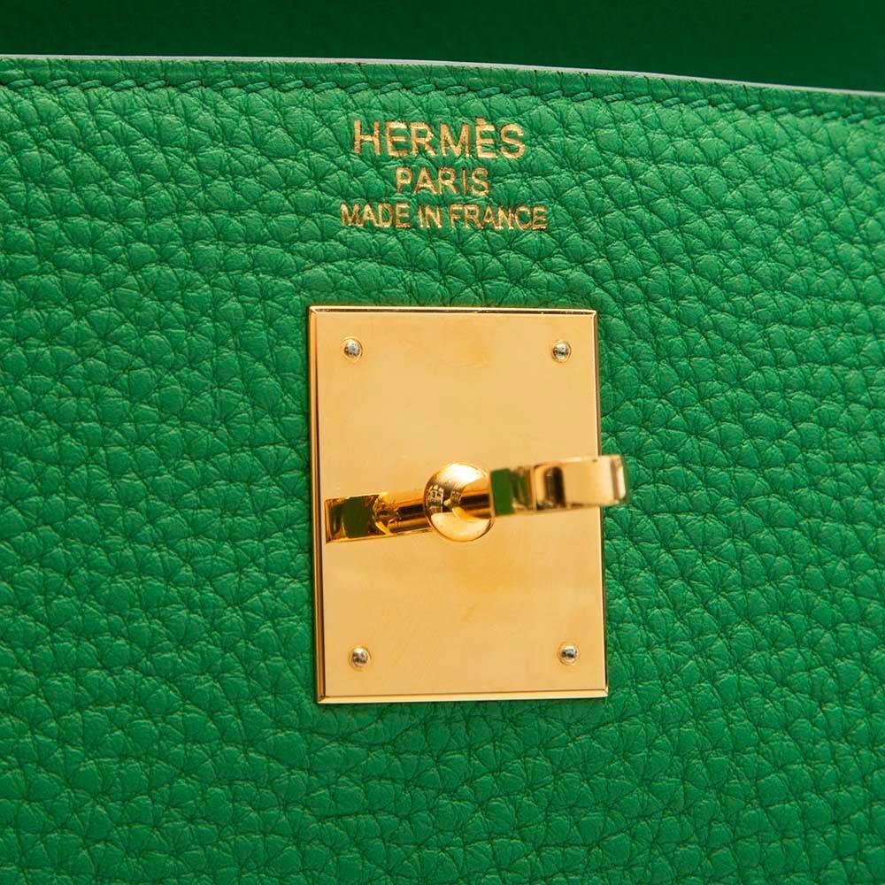 red hermes kelly bag - Hermes Kelly Bamboo Green Bag 35cm For Sale at 1stdibs