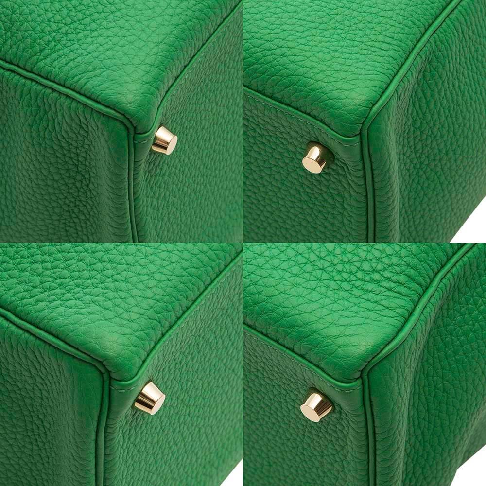 Hermes Kelly Bamboo Green Bag 35cm 1