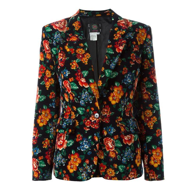 Blazer mit Blumendruck von Kenzo im Zustand „Hervorragend“ im Angebot in London, GB