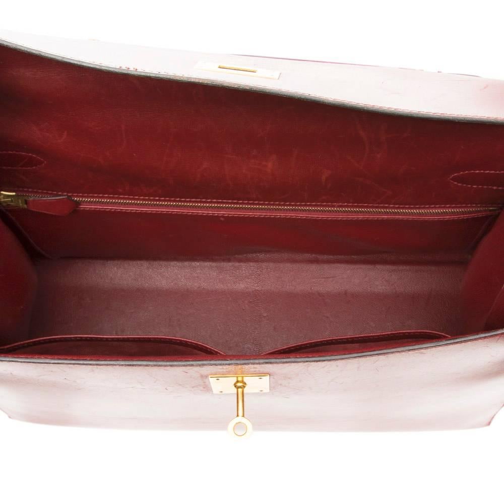 Hermes 35cm Burgundy Kelly 1