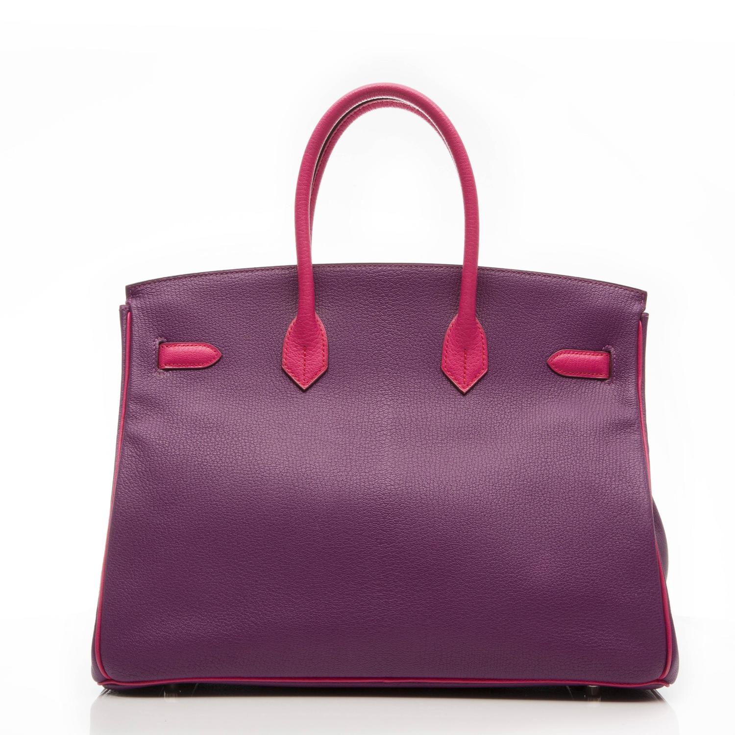 Hermes Violet and Pink Birkin Bag For Sale at 1stdibs