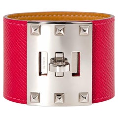 Hermès Kelly Dog Extreme Bracelet in Red Epsom PHW