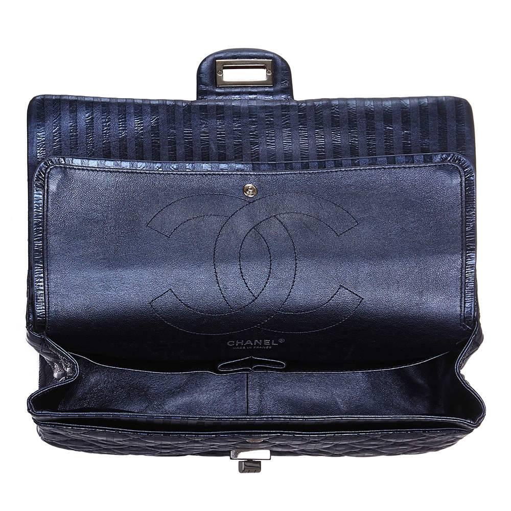 metallic navy bag