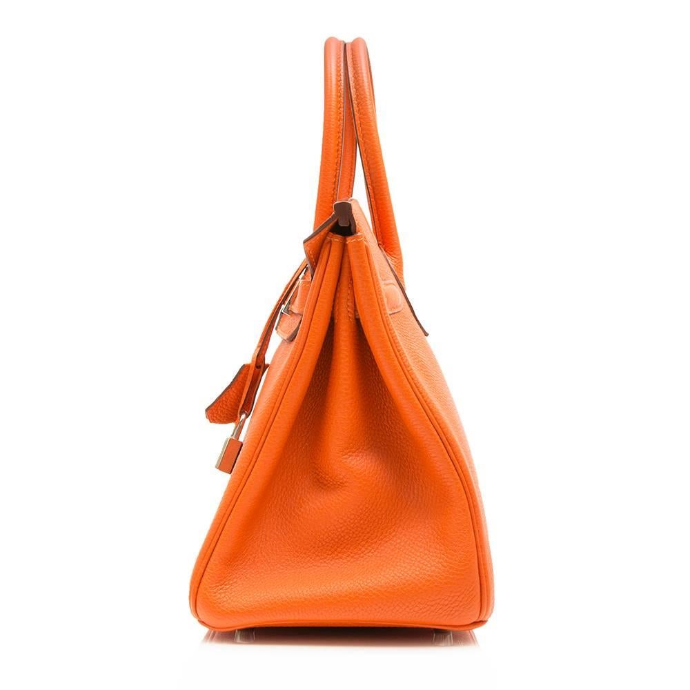 Hermes Orange Birkin 30 Handbag  In Excellent Condition In London, GB
