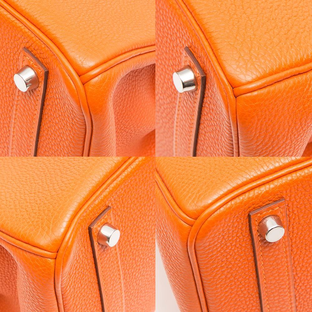 Hermes Orange Birkin 30 Handbag  1