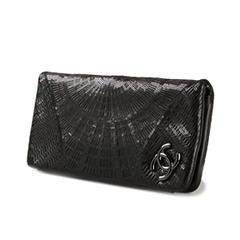 Chanel Black Sequinned Clutch