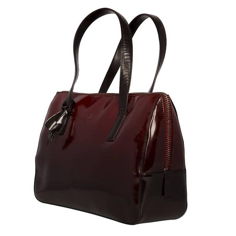 Prada Burgundy Red Leather Bag at 1stDibs