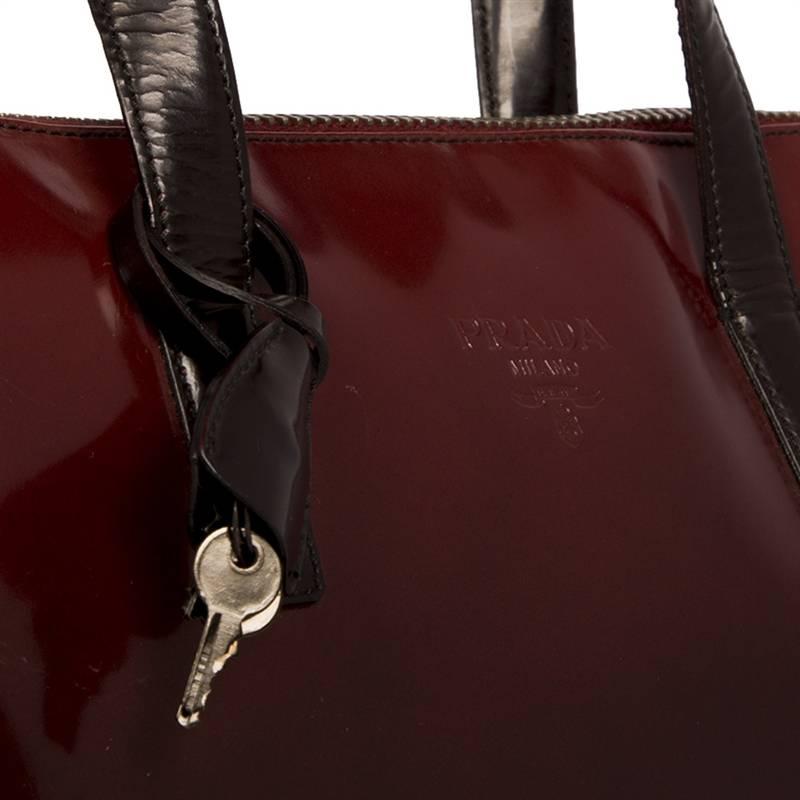 Prada Burgundy Red Leather Bag 1
