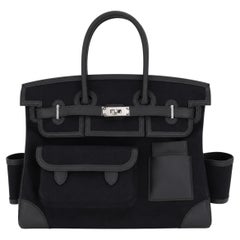Hermès Birkin 35 Cargo Noir Toile Goéland and Swift PHW