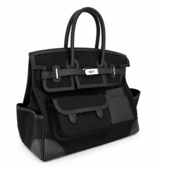 Hermès Birkin 35 Cargo Noir Toile Goéland and Swift PHW