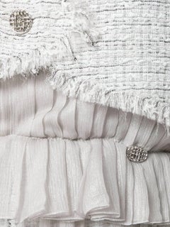 Vintage Chanel Metallic Chiffon and Tweed Twinset