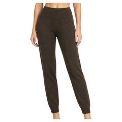 Hermès Vintage Women's Brown Knitted Lounge Trousers, Size 38 FR