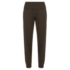 Hermès Vintage Damen-Lounge-Hose aus Strick in Braun, Größe 38 FR