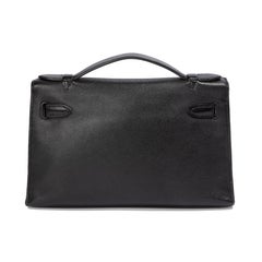 Hermès Women's Kelly Pochette Black Swift PHW Bag