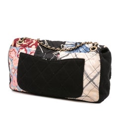 Chanel Quilted Patchwork Medium Flap Bag Multicolor Textile 2010s